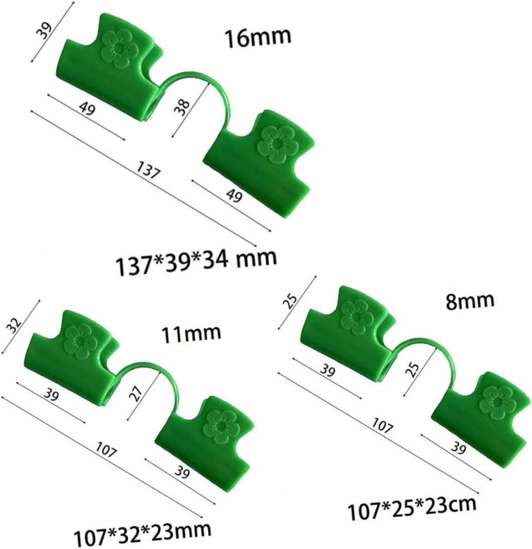 FONDOTIN 30Pcs Gardening Film Buckle Plastic Double Head Clips for Greenhouse Supplies Easy Fixing Plant Clips image number 4