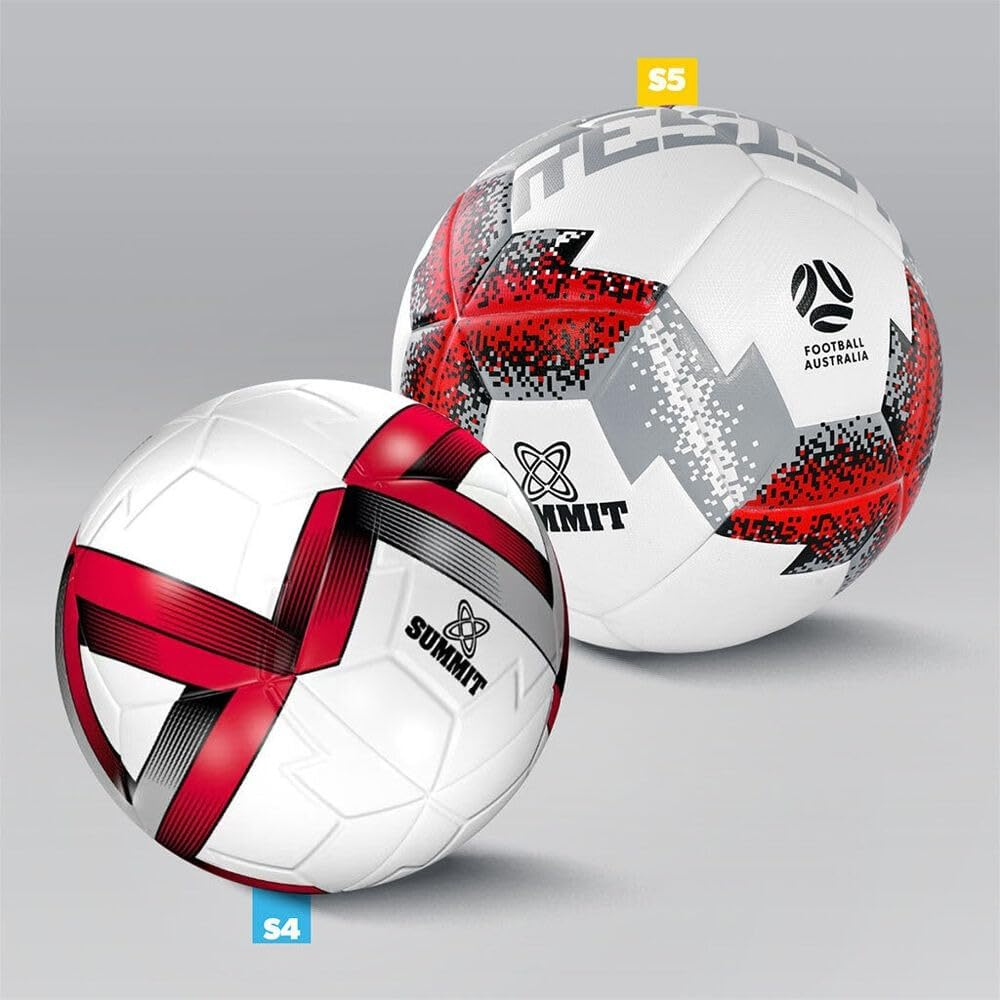 SUMMIT Football Australia Resist Soccer Ball Size 4 - Red image number 1