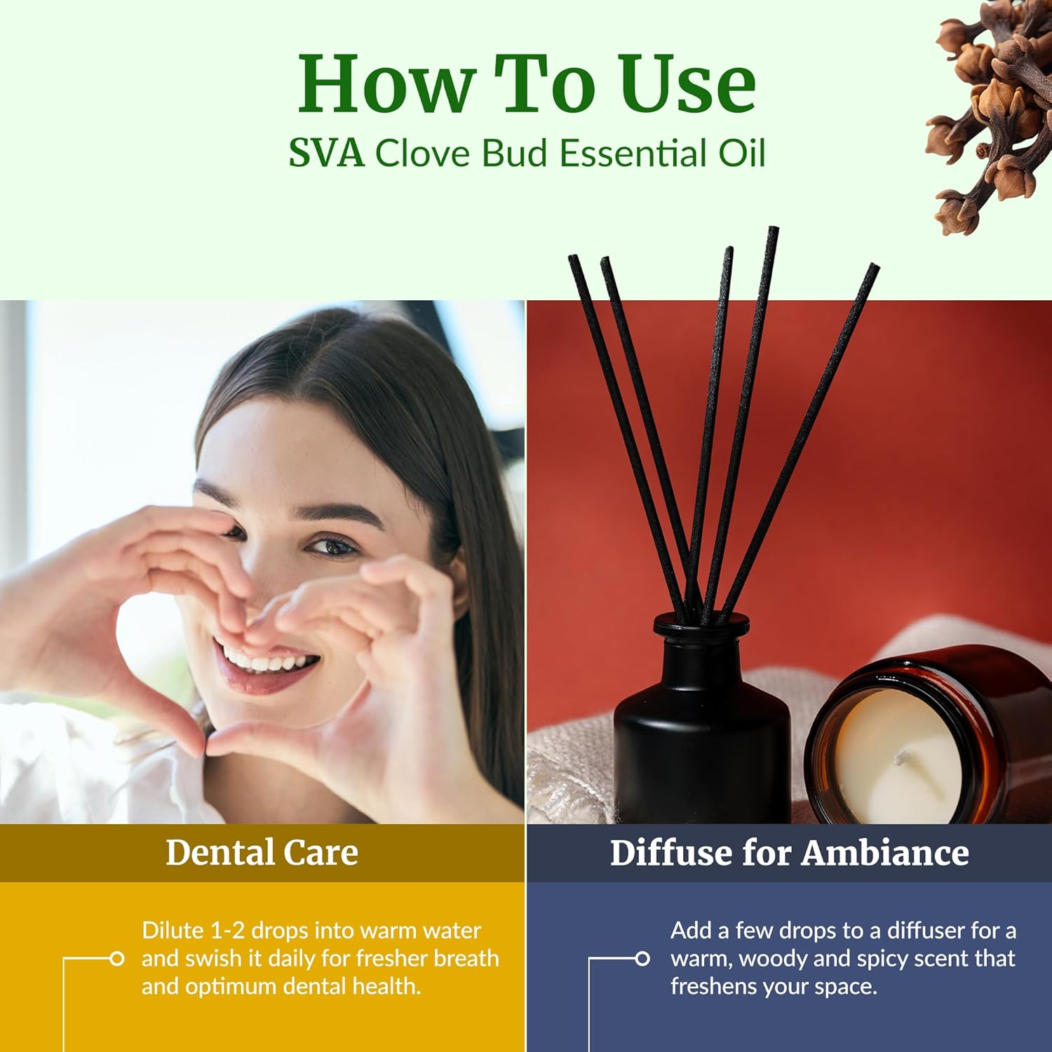 SVA Clove Bud Essential Oil 32 Oz 100% Pure Natural Undiluted Premium Therapeutic Grade Oil Huge Bottle for Skin, Teeth, Diffuser, Aromatherapy image number 6