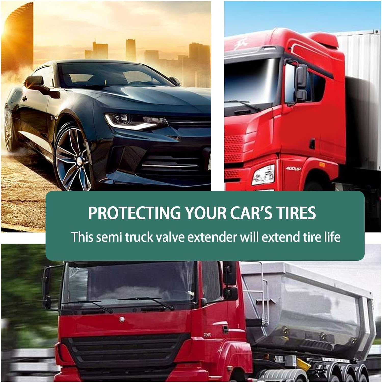 4PCS 19Mm Valve Cap Stem Extenders, Screw-On Car Tire Valve Stem Extensions, Universal Nickle Plated Brass Wheel Tire Caps Extender Adapter for Car Truck Motorcycle Bike