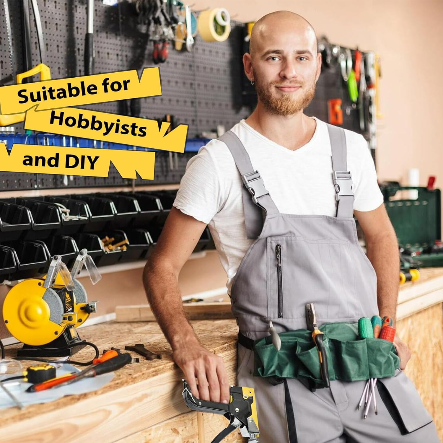 Staple Gun,3 in 1 Heavy Duty with Staple Remover and 3000 Staples,Stapler Gun Heavy Duty, Upholstery Staple Gun for Furniture, Wood, Carpet, Carpentry, DIY, Fixing Material, Windows image number 6