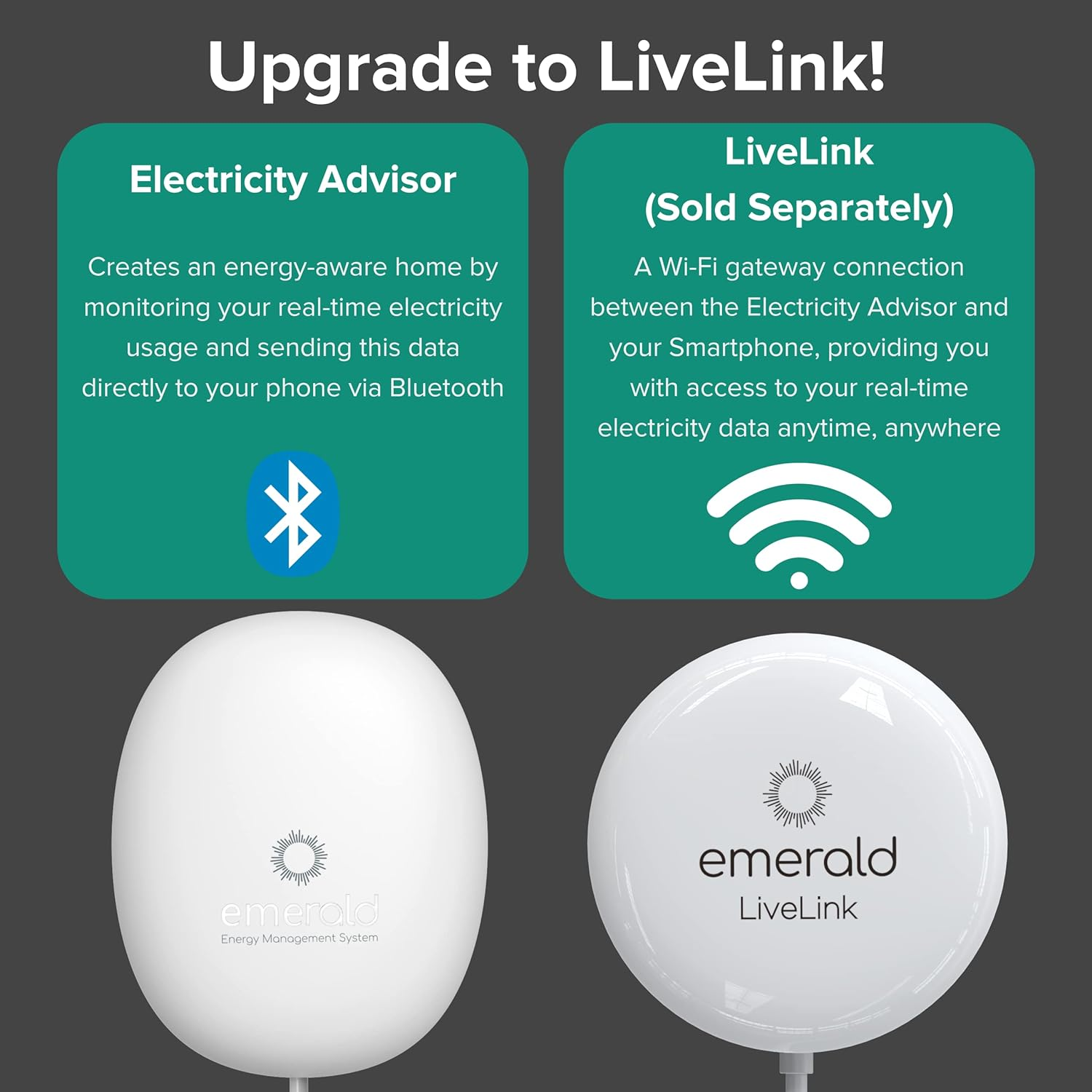 Emerald Electricity Advisor - Smart Bluetooth Enabled Device Monitors and Tracks Electricity Consumption Sending Data Directly to Your Phone. save Money and Energy. image number 2
