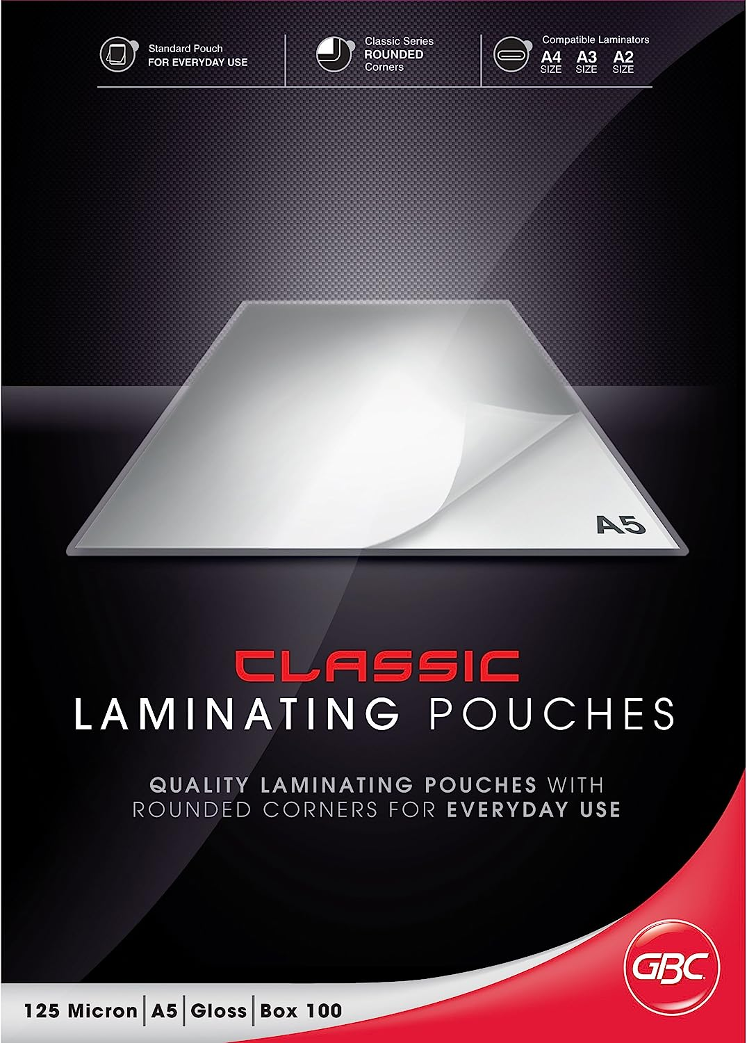 Gbc Laminating Pouch A5 80 Micron Pack 100 image number 1