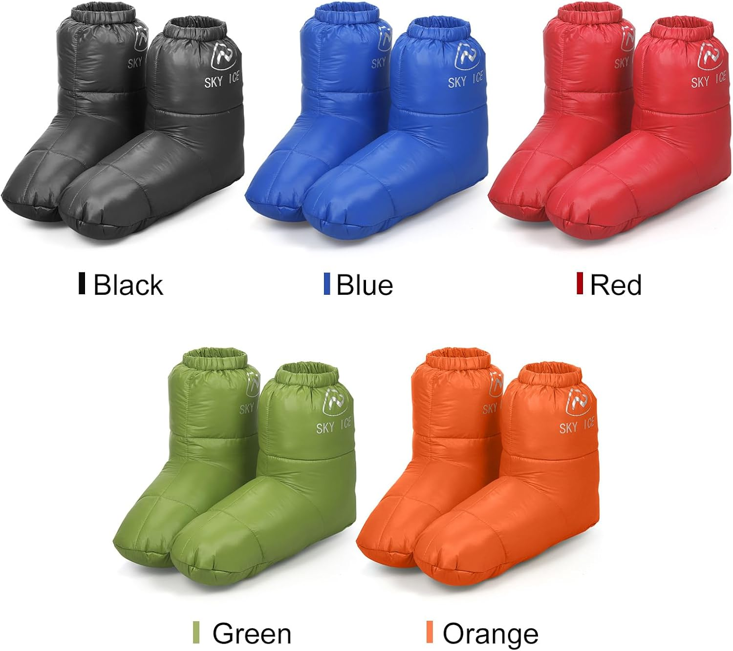 Xinyee down Booties Camping Slippers Winter Warm Duck down Slippers Boots -15~0℃ Home Outdoor Camping Shoes Footwear for Men Women