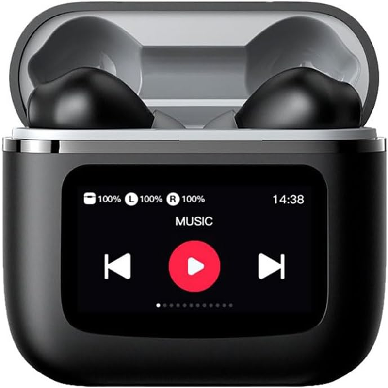 Cool Black LCD Touch Stereo Bluetooth Headphones