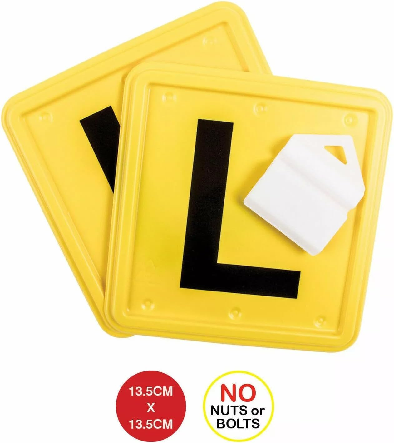 Leona Co 4Pcs Plastic L Plate Clips Holder Set Handy Hardware 13.5 * 13.5Cm Waterproof and Rustproof L-Plate Clips for Vehicle Number Plate image number 2