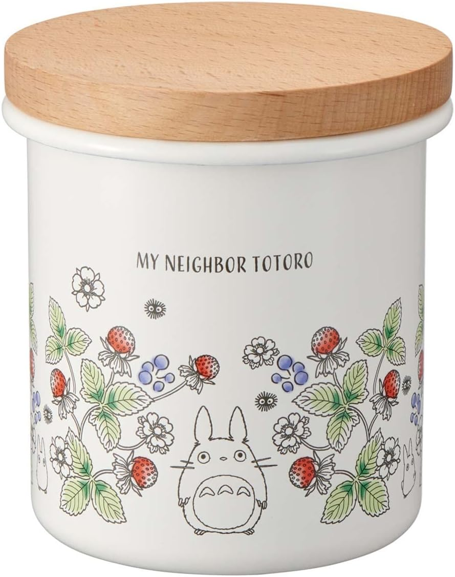 Skater ENBT5_592553 Enameled Butter Case, Wooden Lid, 16.9 FL Oz (500 ML), My Neighbor Totoro, 4.0 X 6.0 X 2.5 Inches (103 X 153 X 64 Mm)