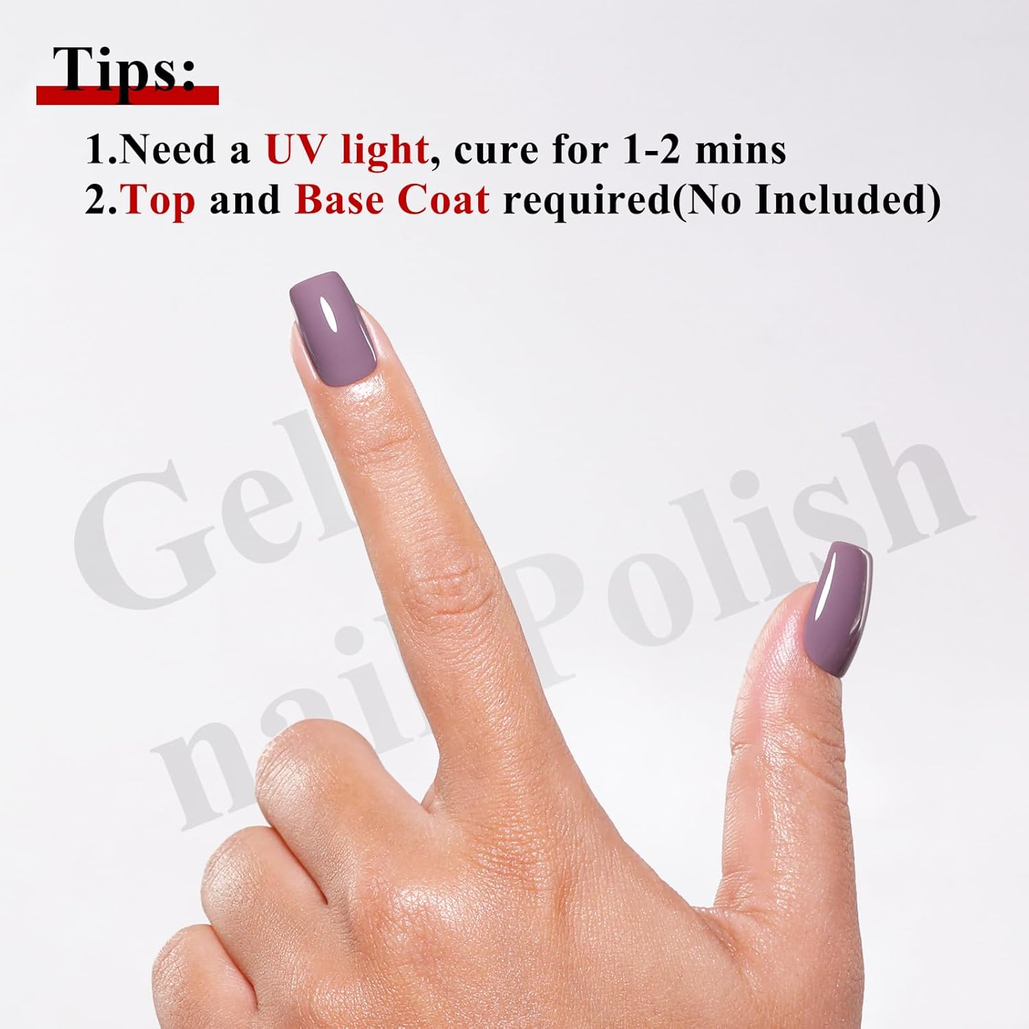 Imtiti Grey Purple Gel Nail Polish, Grey UV Gel Polish for Nail Art, Soak off UV LED - Coral Pink image number 6