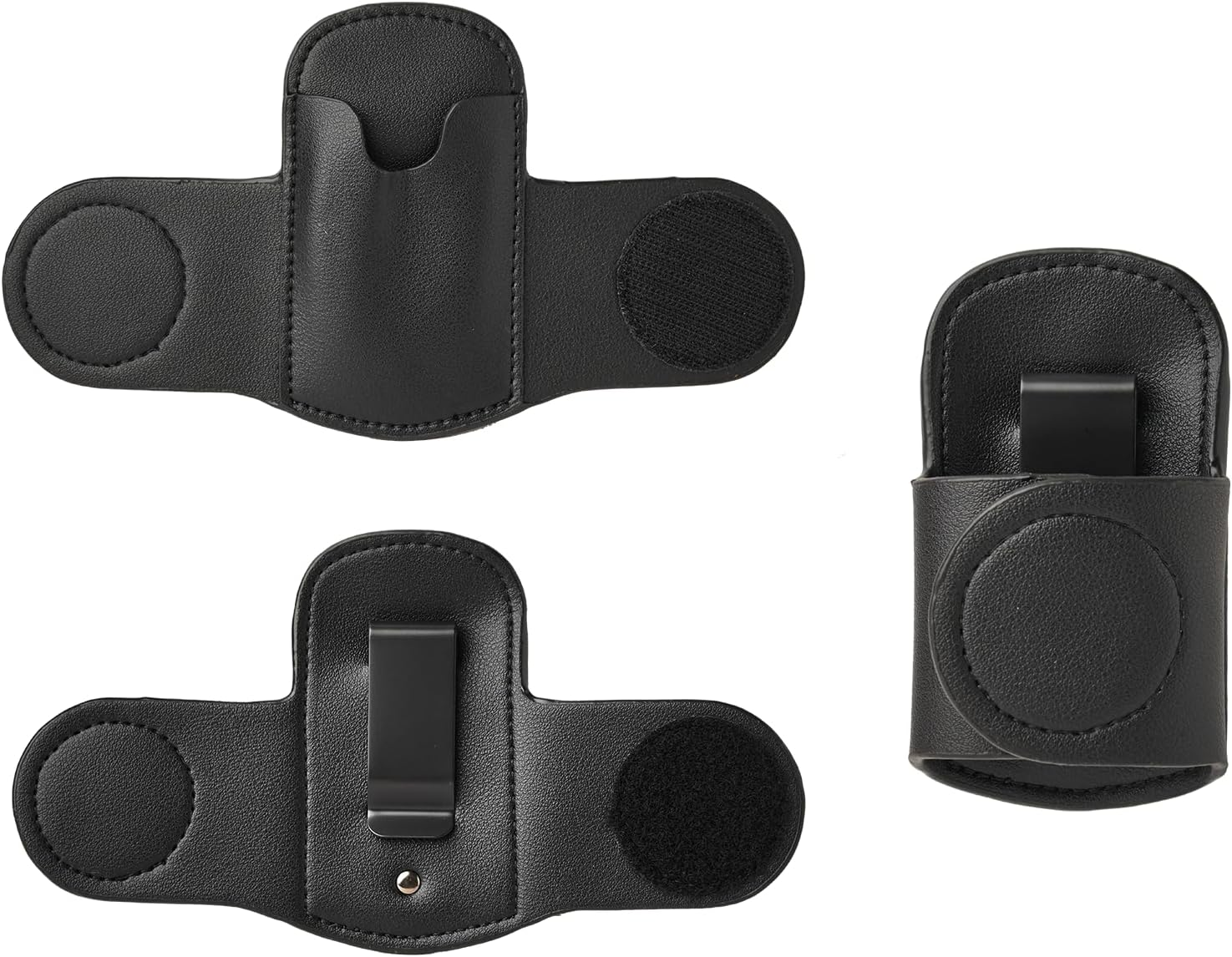 Leather Stethoscope Holder Hip Clip 2025 Black PU Leather Lightweight Universal Clip-On Stethoscope Hip Holder for Physicians Nurses Portable Medical Equipment Holder for Physicians Doctor Nurses image number 3