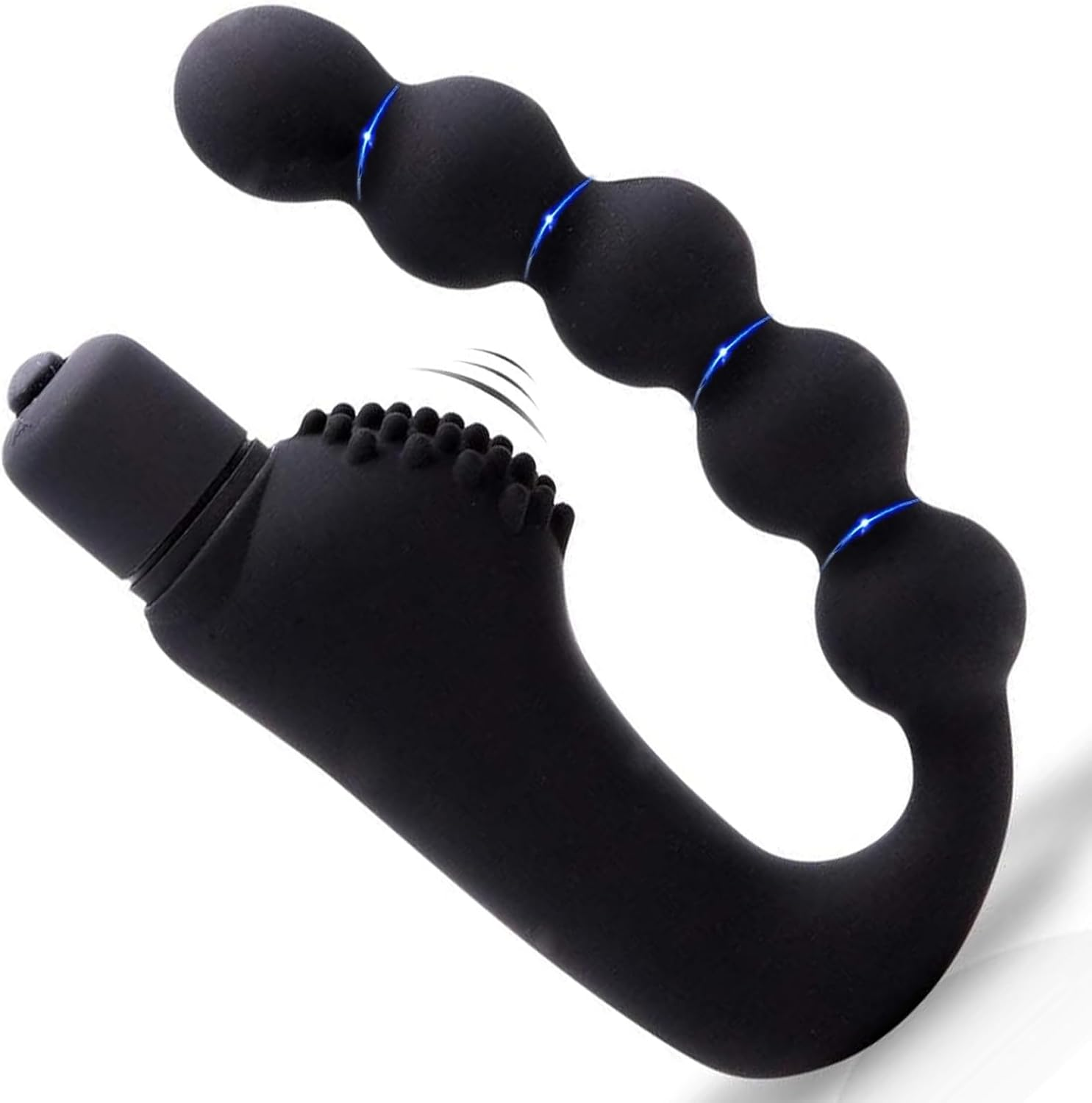Vibrating Anal Beads Sex Toys Anal Plug Vibrator for Men and Women - Flexible Silicone 10 Vibration Modes Prostate Massager Butt Plug Male Dildo Bead Design Anal Vibrator for Men, Women and Couples Adult Sex Toy