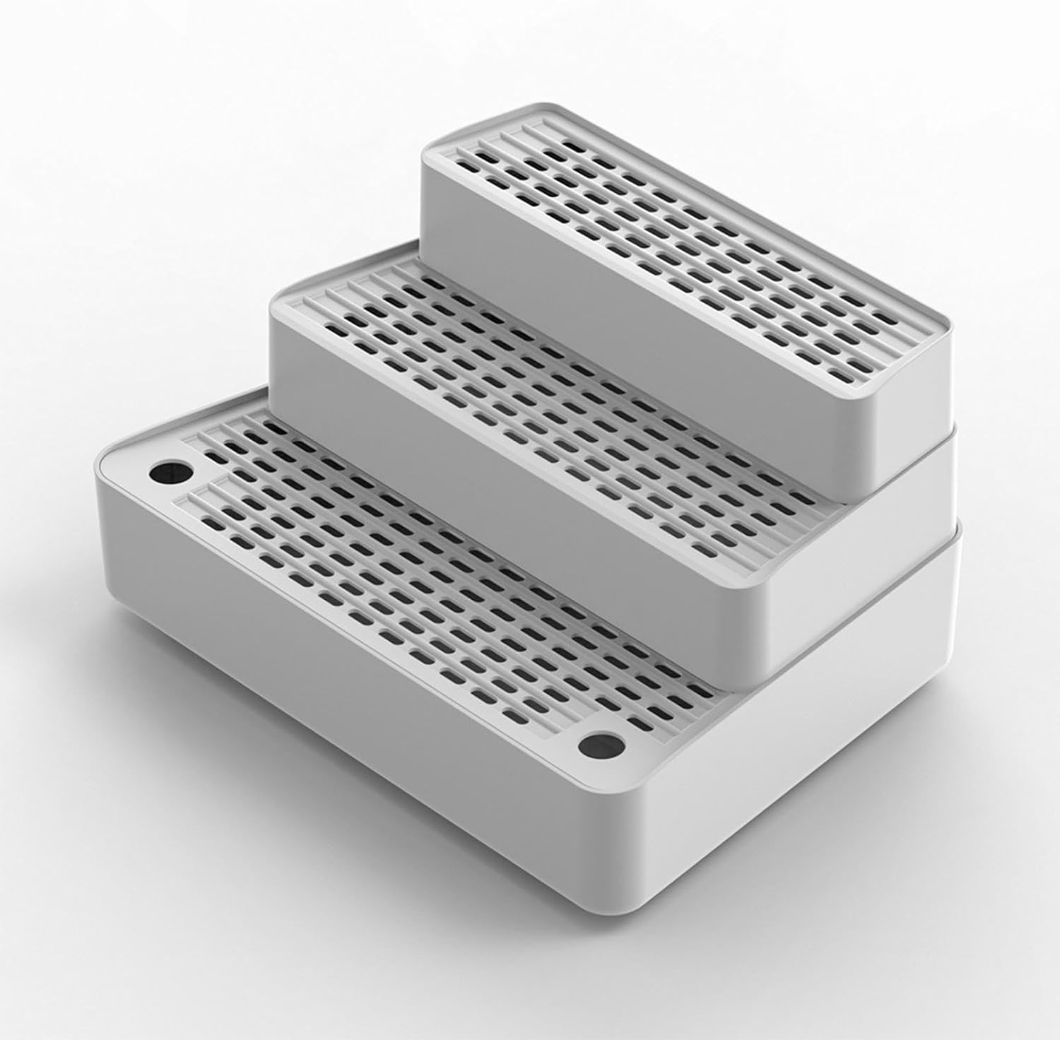 Generic Litter Box Ramp, Step Stool, Removable Mat, Washable Pad, Easy to Clean, Cat Litter Stairs, 3 Steps for Small Cats, Light Gray - Dark Gray image number 6