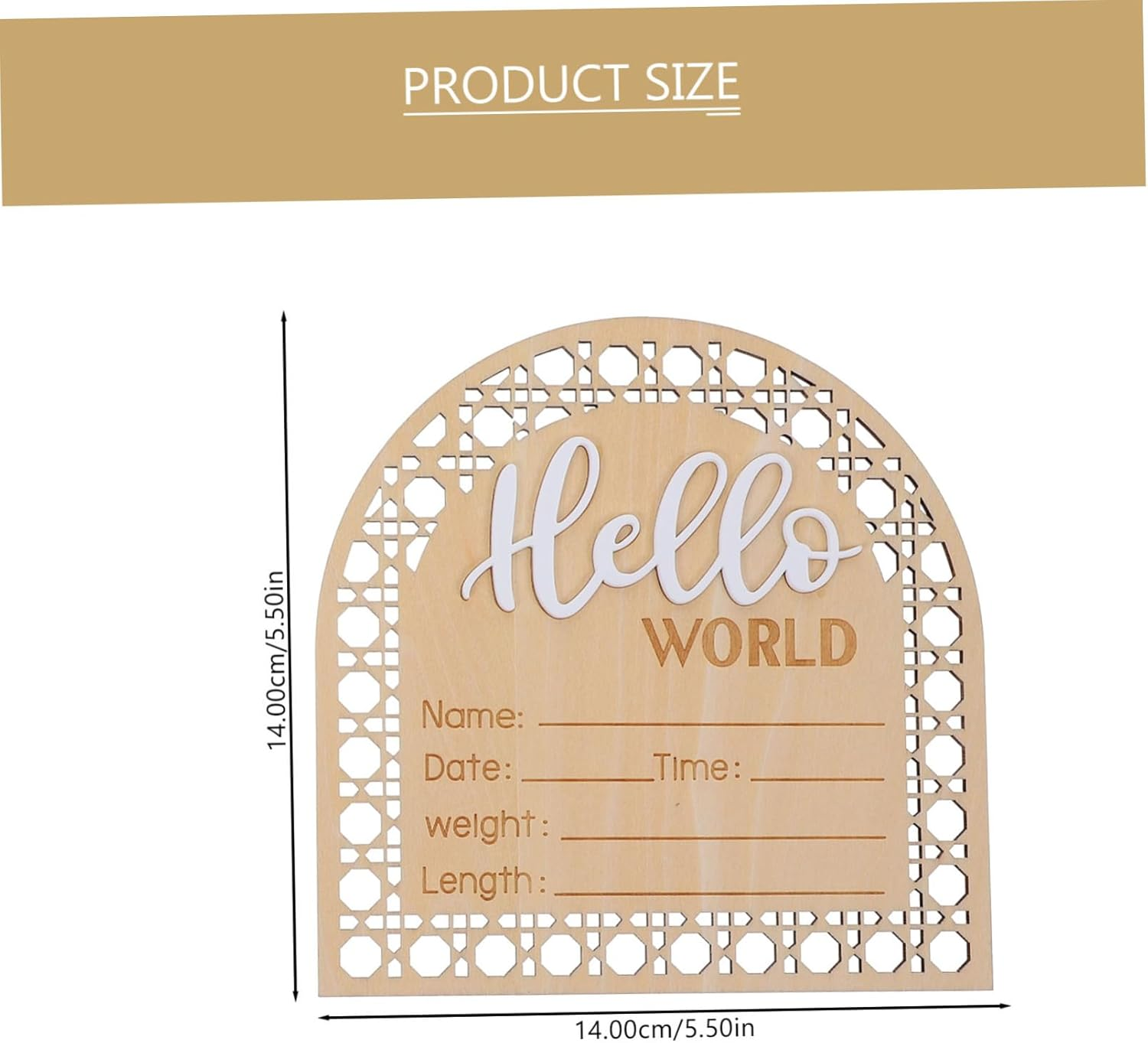 2Pcs Unique Nursery Decor Newborn Birth Announcement Sign Wooden Name Sign for Newborn Photography image number 1