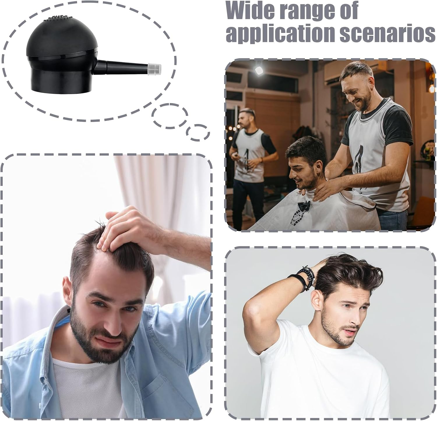 Hair Fiber Applicator, Hairline Concealer Tool, Precision Pump Nozzle, Volume Enhancing Design, Lightweight Styling Accessory, Ideal for Thinning Areas, Adults, Travel, Daily Use image number 5