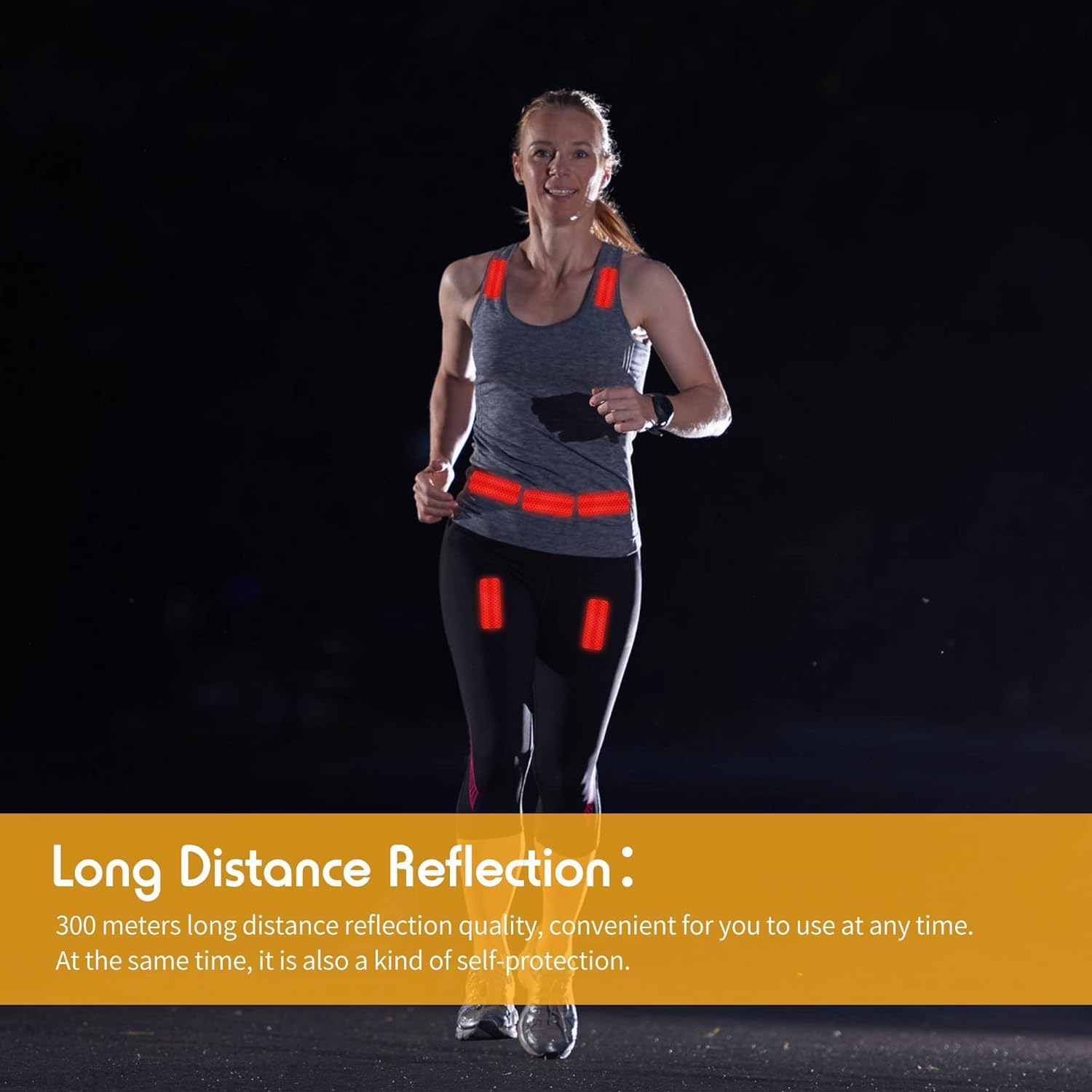 50Pcs Warning Reflective Stickers Safety Reflective Stickers, Night Warning Stickers,Waterproof Safety Warning Tape for Vehicle, Bicycles, Motorcycles, Reflective Stickers, Reflective Tape image number 4