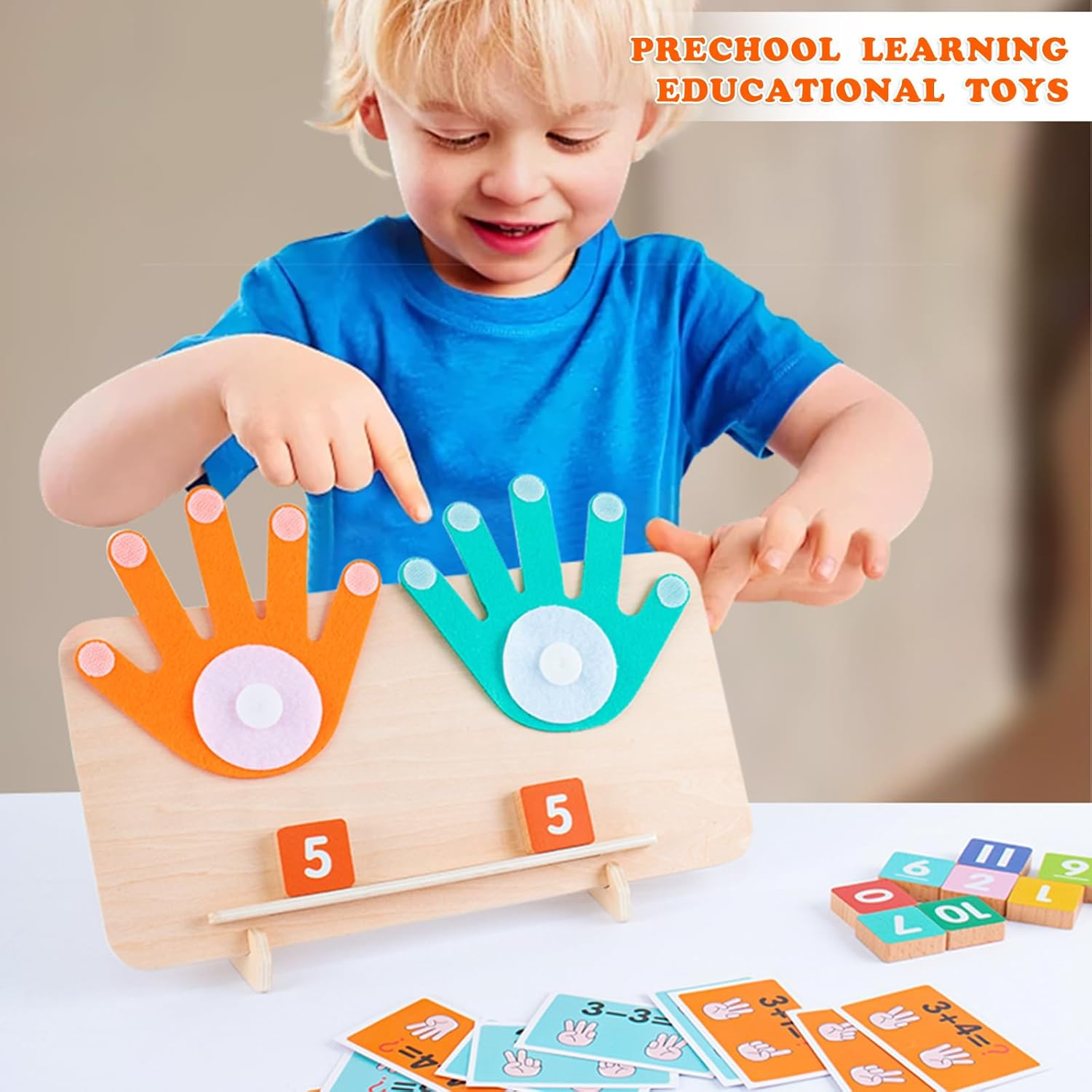 Number Learning Toys for Toddlers 3-5: Number Blocks Math Games Educational Learning Montessori Toys for 3 4 5 Year Old Boys Girls image number 1