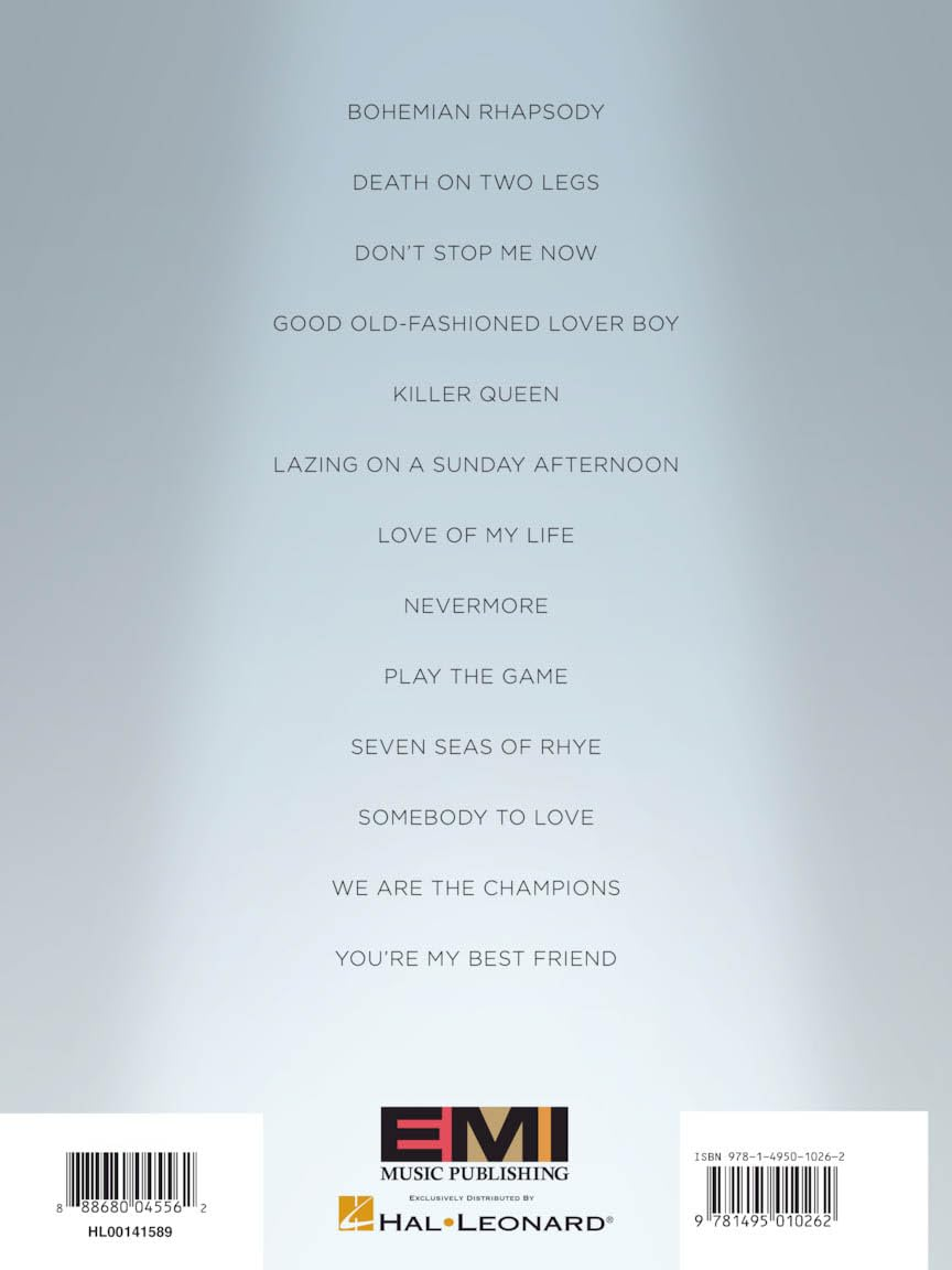 Hal Leonard Queen Music Book: Note-For-Note Keyboard Transcriptions