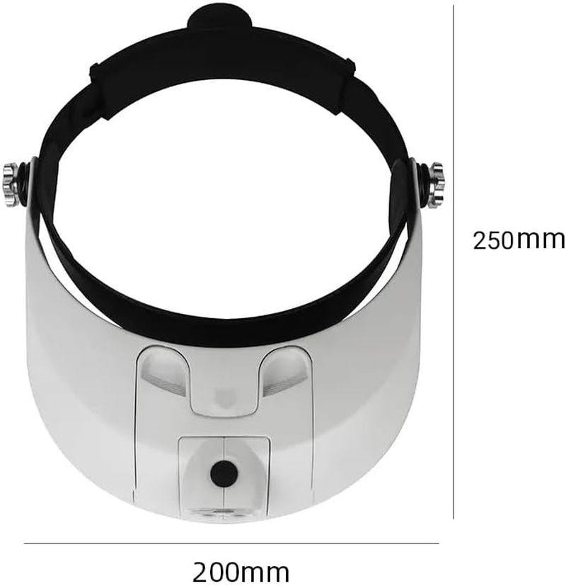 AIMALL 5Pcs Magnifying Lens LED Headband Headset, Adjustable Jeweler Magnifier Loupe with 2 LED Lights, 1.0X to 6.0X Magnification image number 6