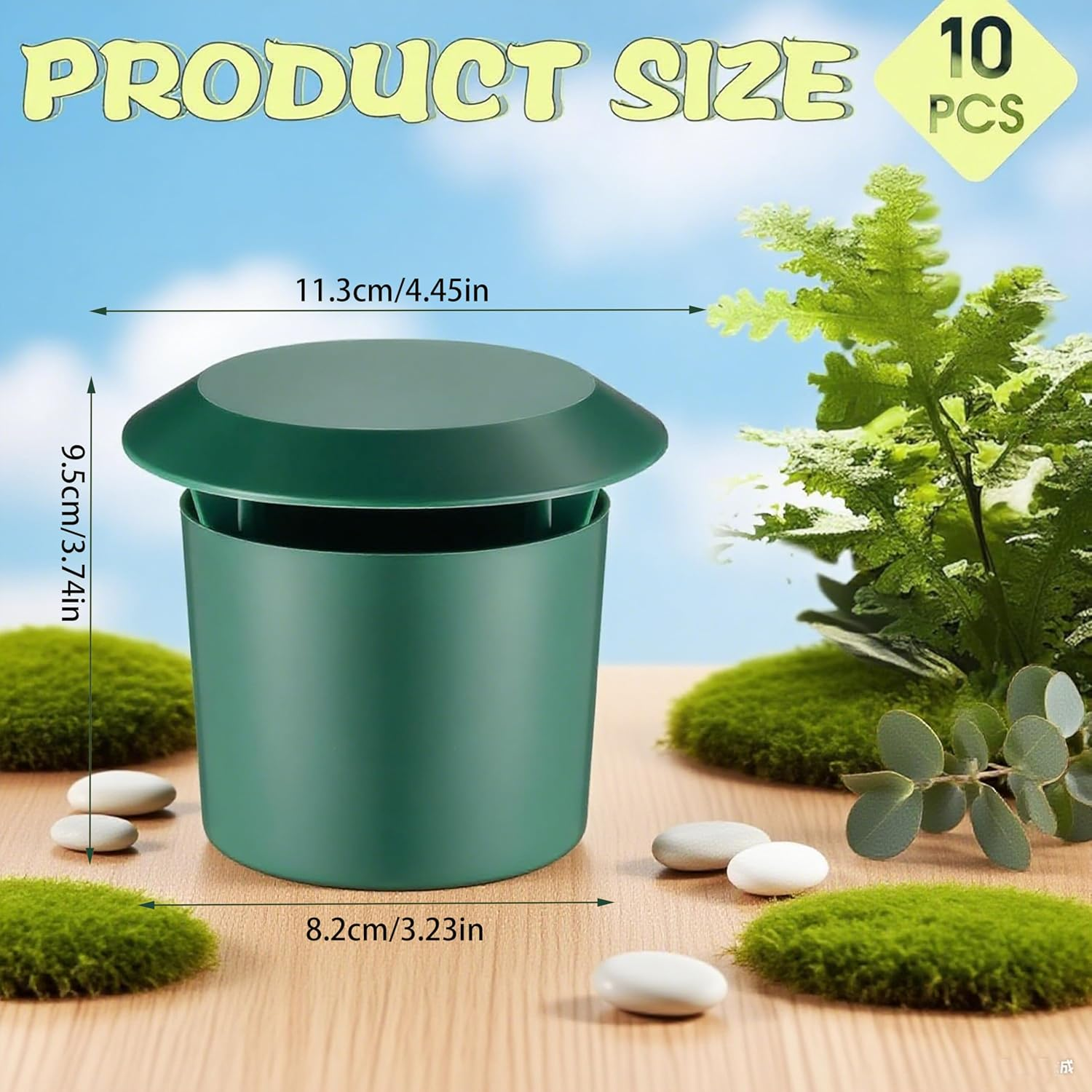 Qualirey Beer Slug Snail Traps, Plastic Garden Catcher, 11.3 X 9.5 Cm, Reusable House Trapper, 5 Pack