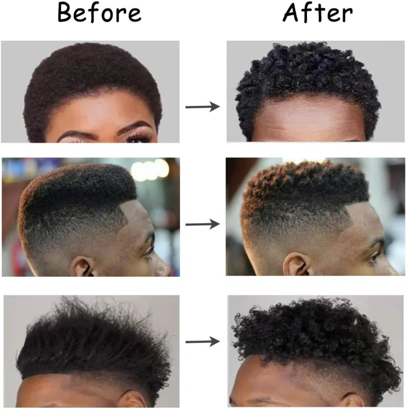 MILIOG Magic Curl Sponge Set for Men & Women &ndash; 3PCS Hair Styling Kit with Glove, Metal Pick & Twist Comb | Textured Hair Tools for Afro, Natural Curls, Dreads & Waves (Black) image number 3