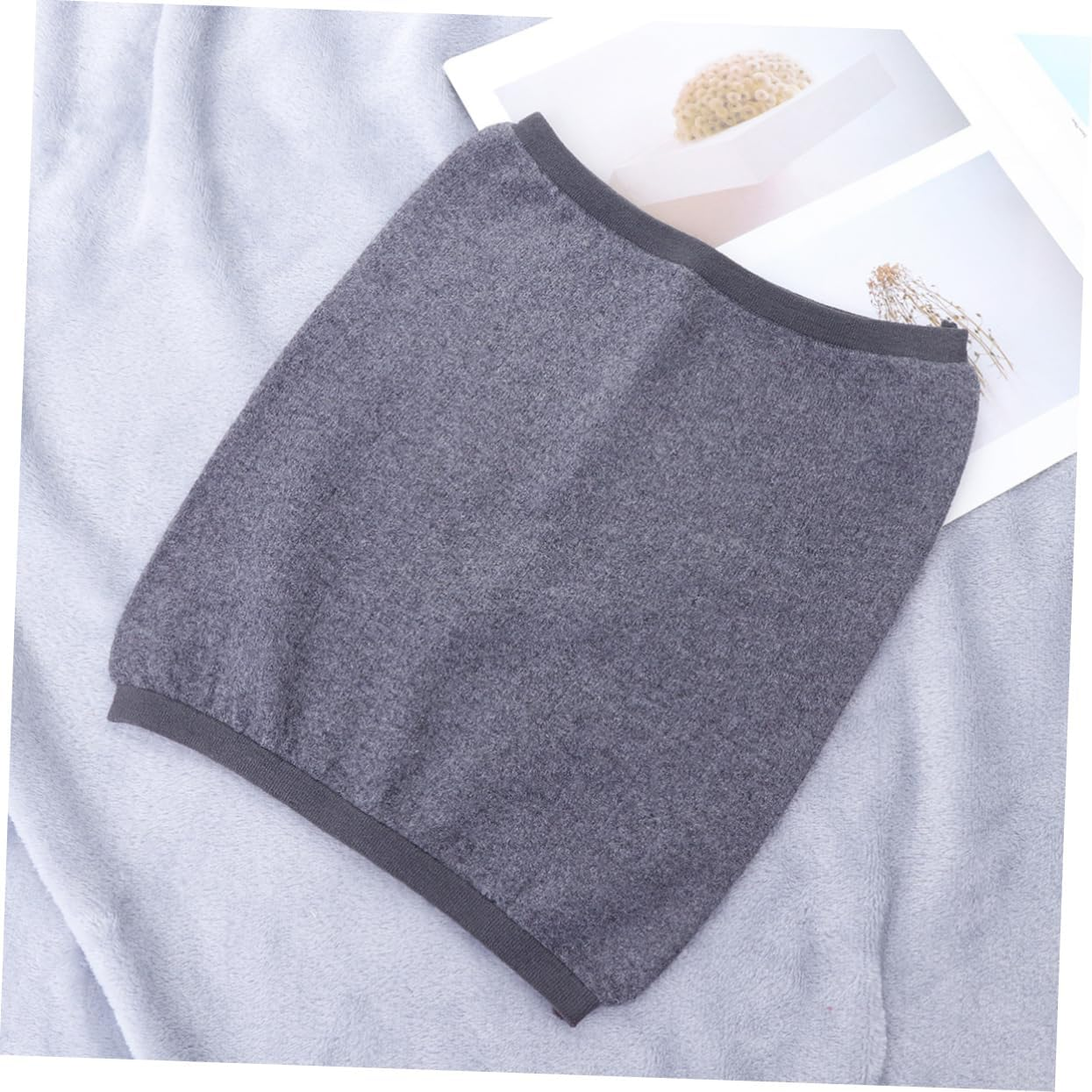 Grey Small Wool Waist Belt Warm Waist Support Abdominal Wrap Stretchy Waistband for Women