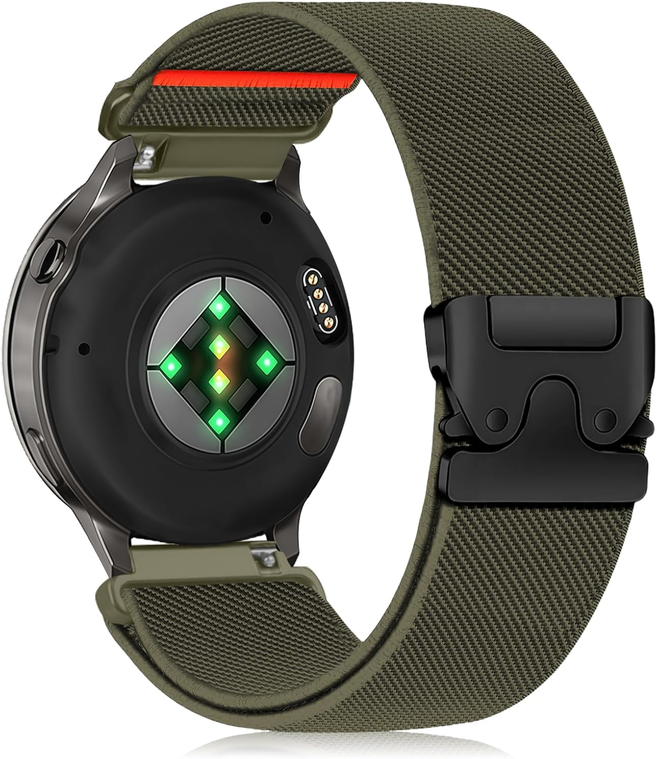 Hinnwer 20 Mm 22 Mm Nylon Bracelet for Garmin Venu 4 45 Mm/Venu 3 45 Mm/Forerunner 570 47 Mm/265/255/255 Music, Elastic Sports Parachute Closure, Braided Band for Garmin Vivoactive 4