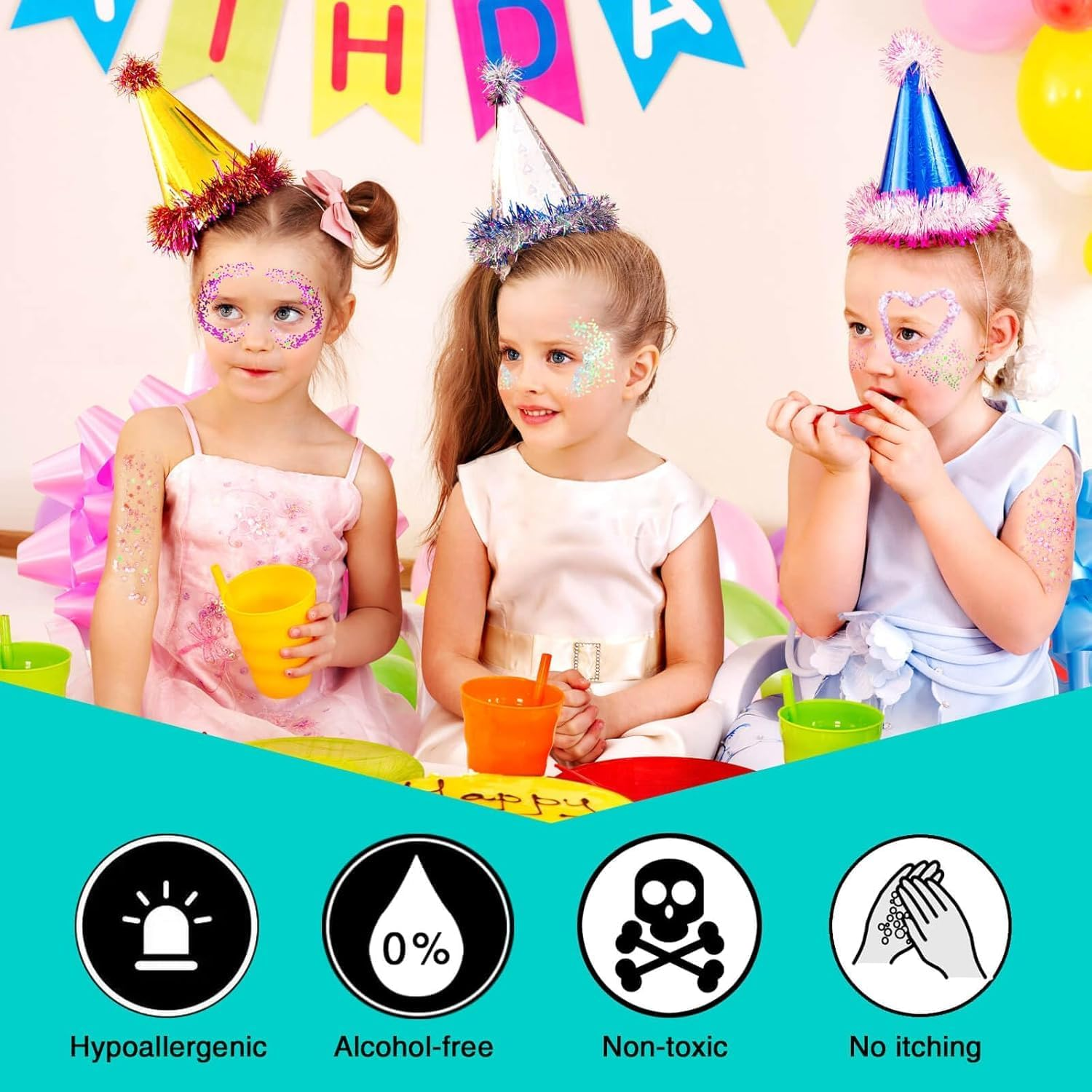 Clear White Body Glitter,Mardi Gras Face Glitter Makeup for Kids Women，Sparkly Chunky Hair Glitter,Singer Concert Festival Rave Accessories,Mermaid Glitter Face Paint,Halloween Decorations (White Body Glitter) image number 6