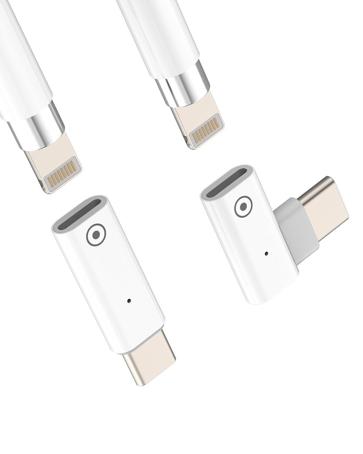 (Charge the First Generation for Apple Pencil, Does Not Support Other Device) Lightning Female to USB C Male Adapter 2 Pack for Ipad for Iphone MFI Certified Type C Ipencil 1St Accessories Accessoire