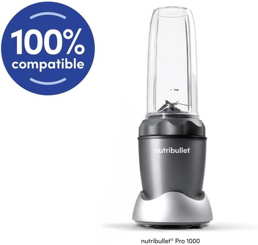 Nutribullet Deluxe Upgrade Kit, Dark Grey, Accessories, Cup, Blade, 700Ml + 500Ml Cups, Flip Top Lid, and Easy Twist Extractor Blade, Suits Pro V2 1000W and 1200W Variants (BDM-0407CDB)