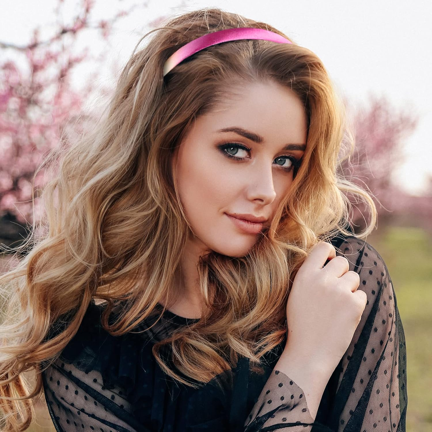 Duufin 60-Piece Satin Headbands for Girls: 30 Colors, 60 Pieces, DIY Headband, 1Cm Satin Covered Plain Headband image number 5