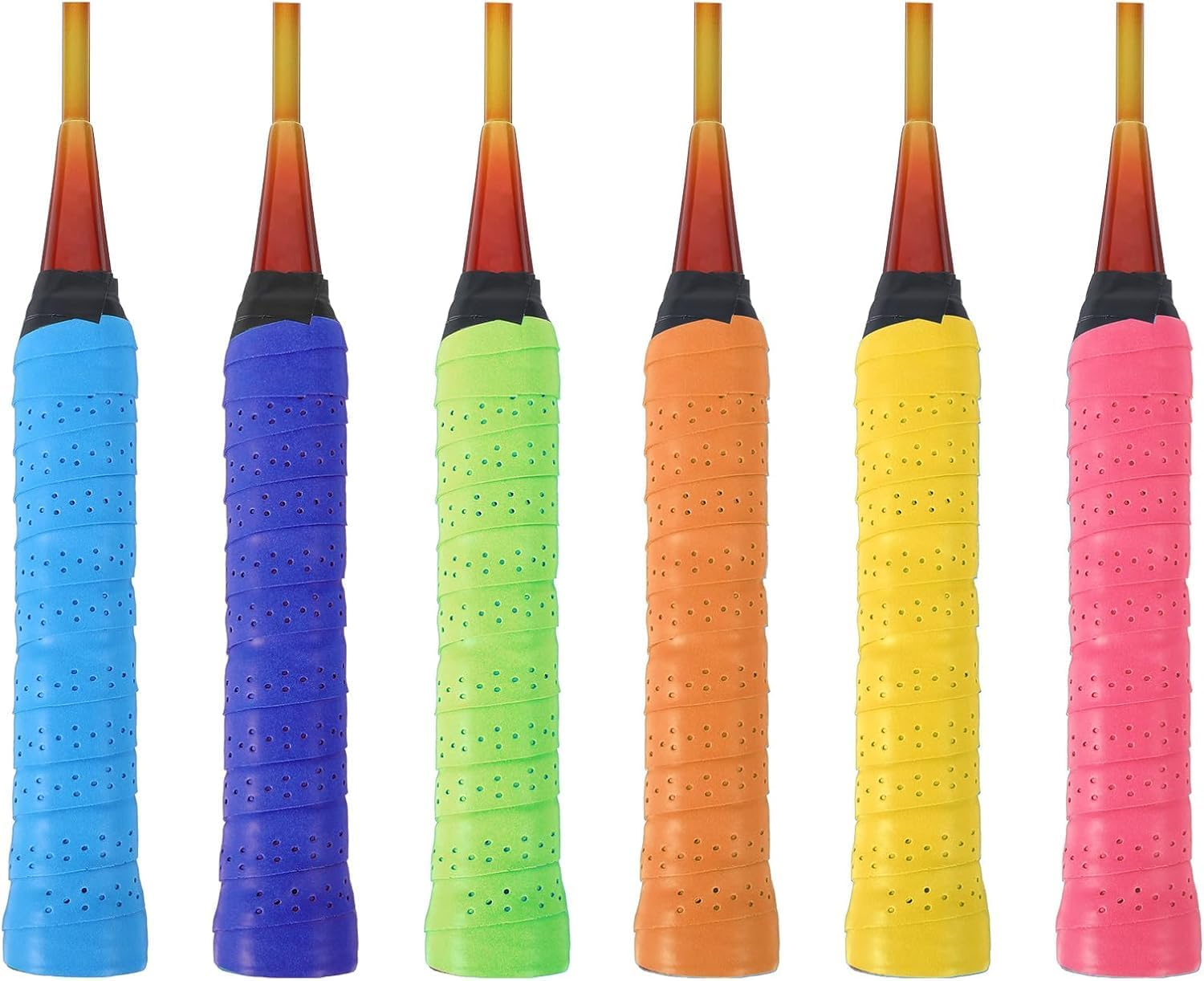 Anti-Slip Tennis Badminton Squash Racquet over Grip Tape,6 Colors Badminton Racket Grip Tape Tennis Racket Grip Tape,Badminton Racket Grip Tape Tennis Grip Tape,Tennis Racket Grip Tape for Tennis Rod