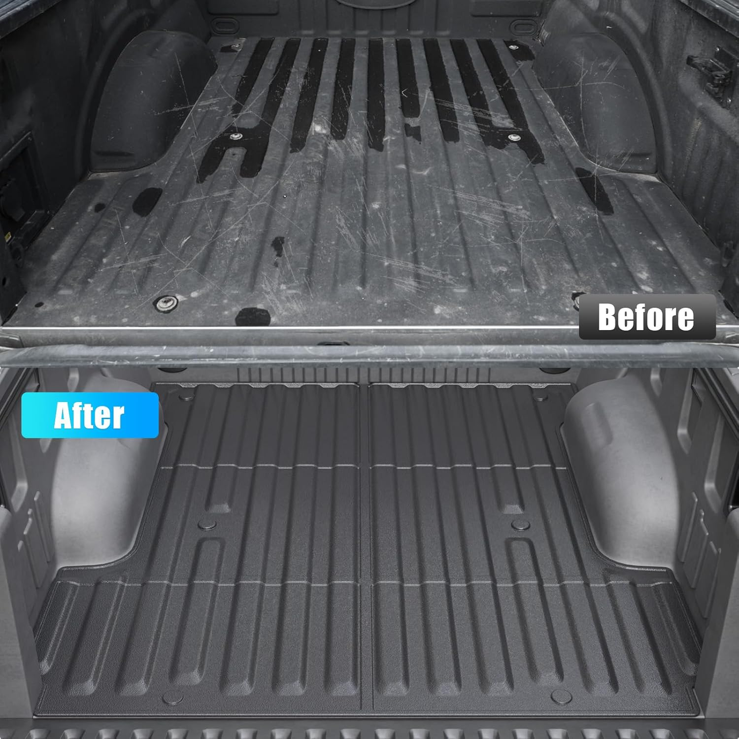 Dattumar Truck Bed Mat Tailgate Mat for 2021-2025 Ford F150 or F150 Lightning 5.5Ft Bed All Weather Protection TPE Accessories (21-25 F150 & Lightning 5.5 Feet) image number 1