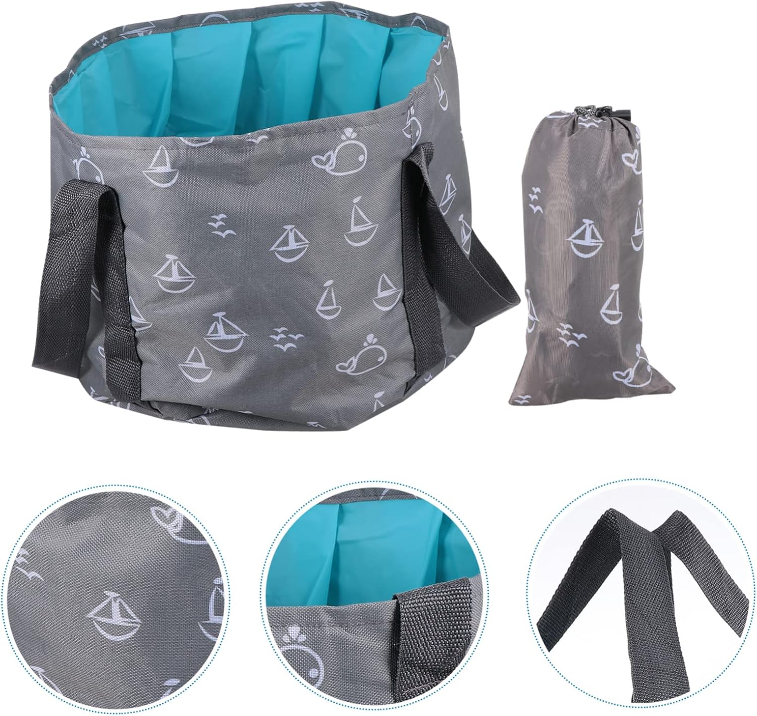 WOFASHPURET Foot Bath Basin Soaking Bucket for Adults Boys and Girls Portable Folding Tub Multi-Functional Basin Camping Water Bucket image number 1