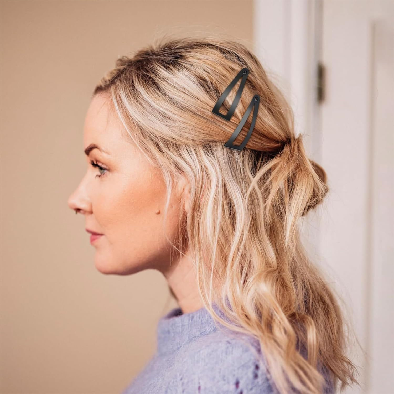 20 Pieces Metal Double Grip Hair Clips by Sightor, Snap Barrettes for Women'S Hair Making, Essential Salon Accessories in Assorted Colors: Silver, Black, Rose Gold, Kc Gold, Coffee image number 2