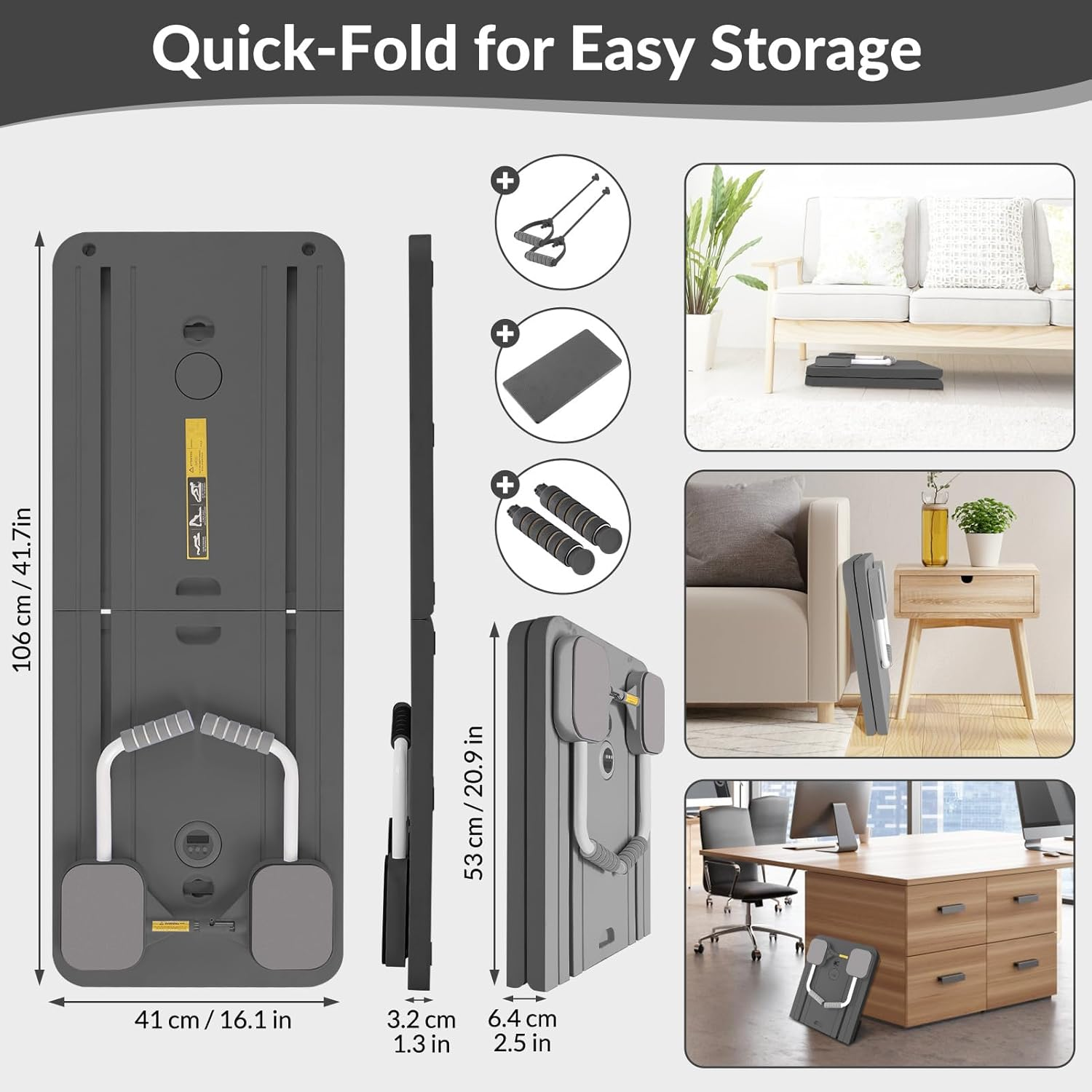 Pilates Reformer Machine,Pilates Reformer for Home Gym,Board Automatic Rebound Ab Roller ,Portable Abdominal Board for Low-Impact Core & Leg Training