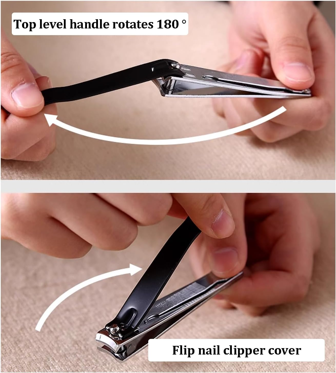 Nail Clippers Toe Finger Nail Clipper Cutter with Pick & Filer Professional image number 2