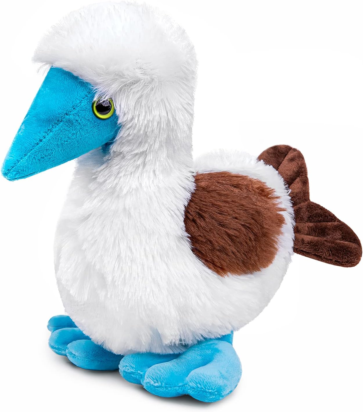 Tiny Heart Simulation Blue Footed Booby Plush Toy, 10.62Inch Super Soft and Cute Blue Footed Booby Stuffed Animal Toys Fun Kids Gift Home Decor