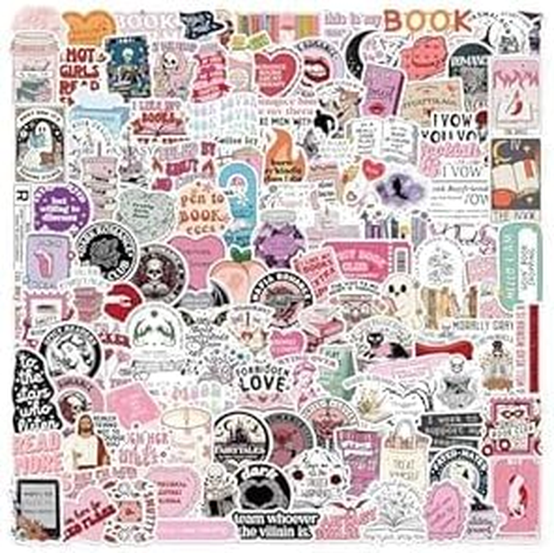 150PCS Romance & Dark Academia Book Stickers, Gothic Bookish Vinyl Stickers for Readers, Book Lovers Stickers Pack for Laptops, Water Bottles, Journals, Waterproof Decals