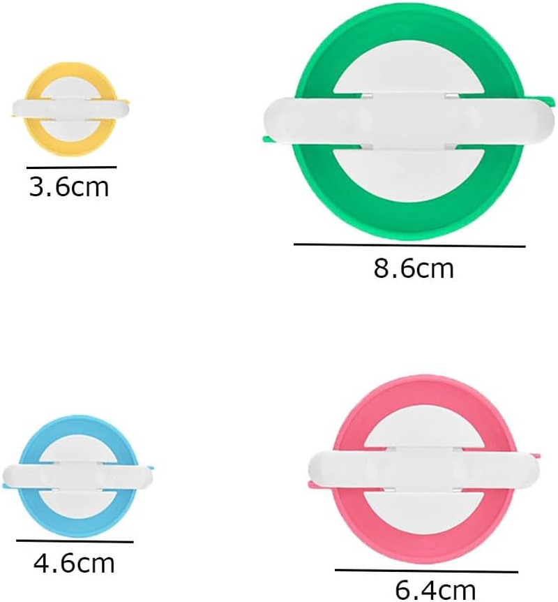 Naisfei 4 Different Sizes Weaver Needle Craft Knitting Wool PVC Tool, Pom Pom Makers,Pompom Maker Tool Set for Fluff Ball Weave DIY Wool Yarn Knitting Craft Project+1 Pcs Scissors(36Mm,46Mm,64Mm,86Mm) image number 2