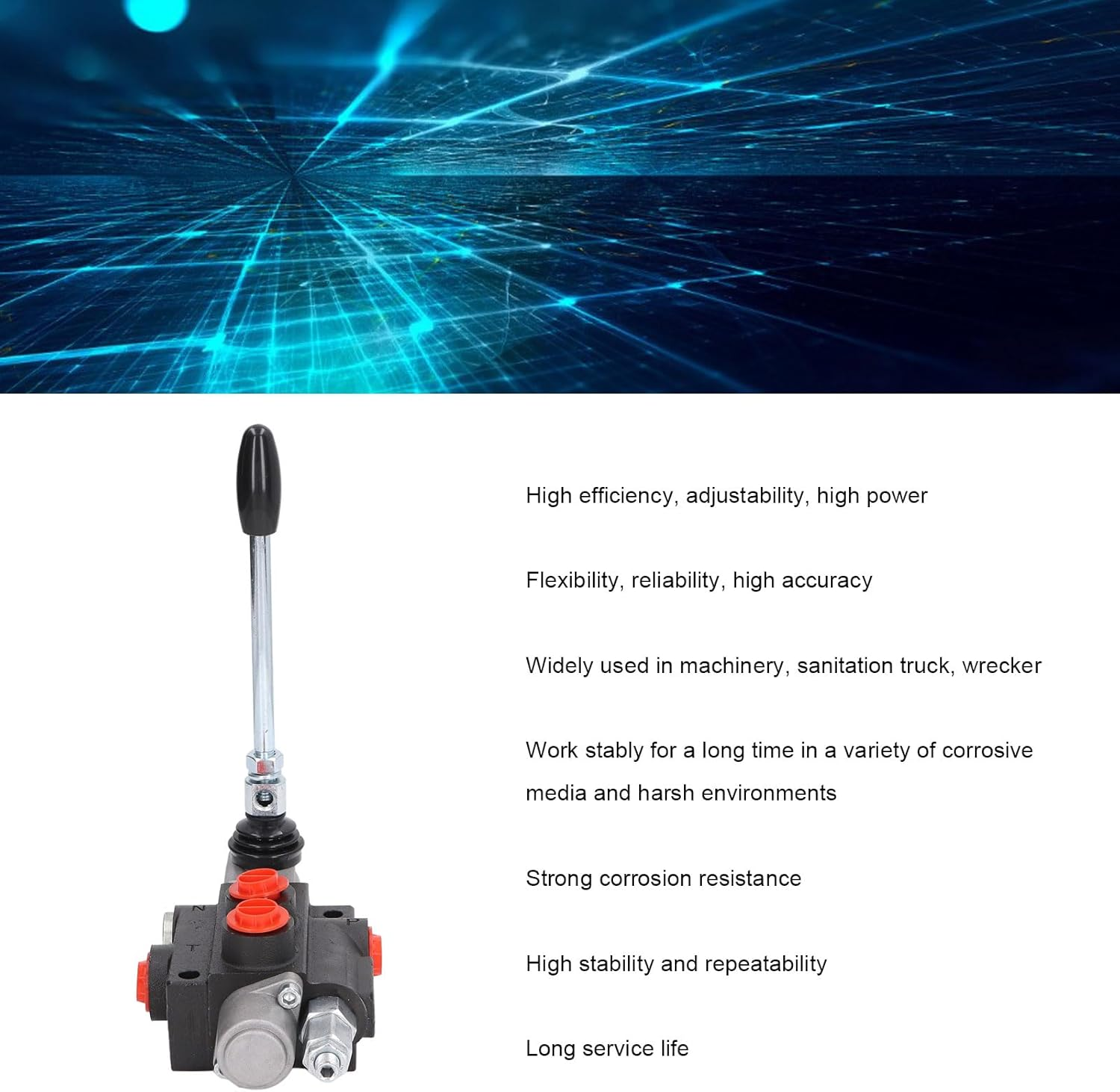 Changor Hydraulic Control Valve Kit, High Accuracy Cast Iron Flexible Hydraulic Control Valve for Wrecker image number 6