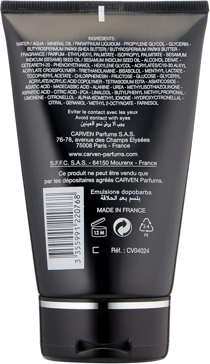 Carven Pour Homme by Carven for Men - 3.33 Oz after Shave Balm image number 2