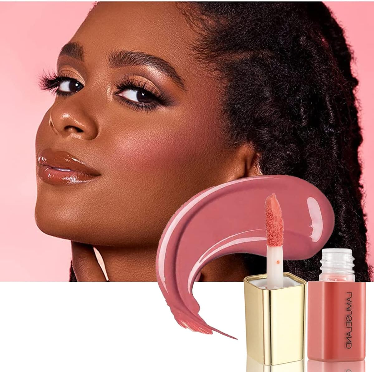 Wimode 4 Colors Liquid Blush for Cheek Makeup Mini Natural Cosmetic Makeup Blush Dewy Finish,Long-Wearing image number 1