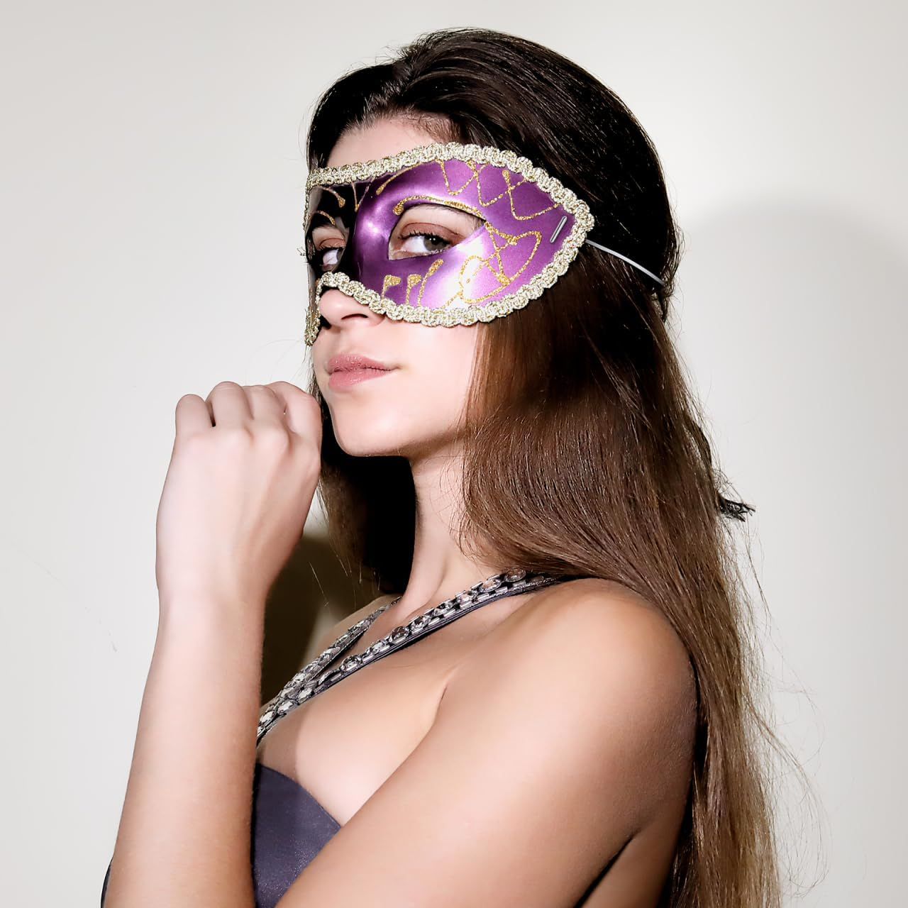 Operitacx 50Pcs Elastic Ropes for Hats Masks DIY Crafts Stretch String Loop with Barbs for Home Use for Family Activities Halloween Parties image number 3