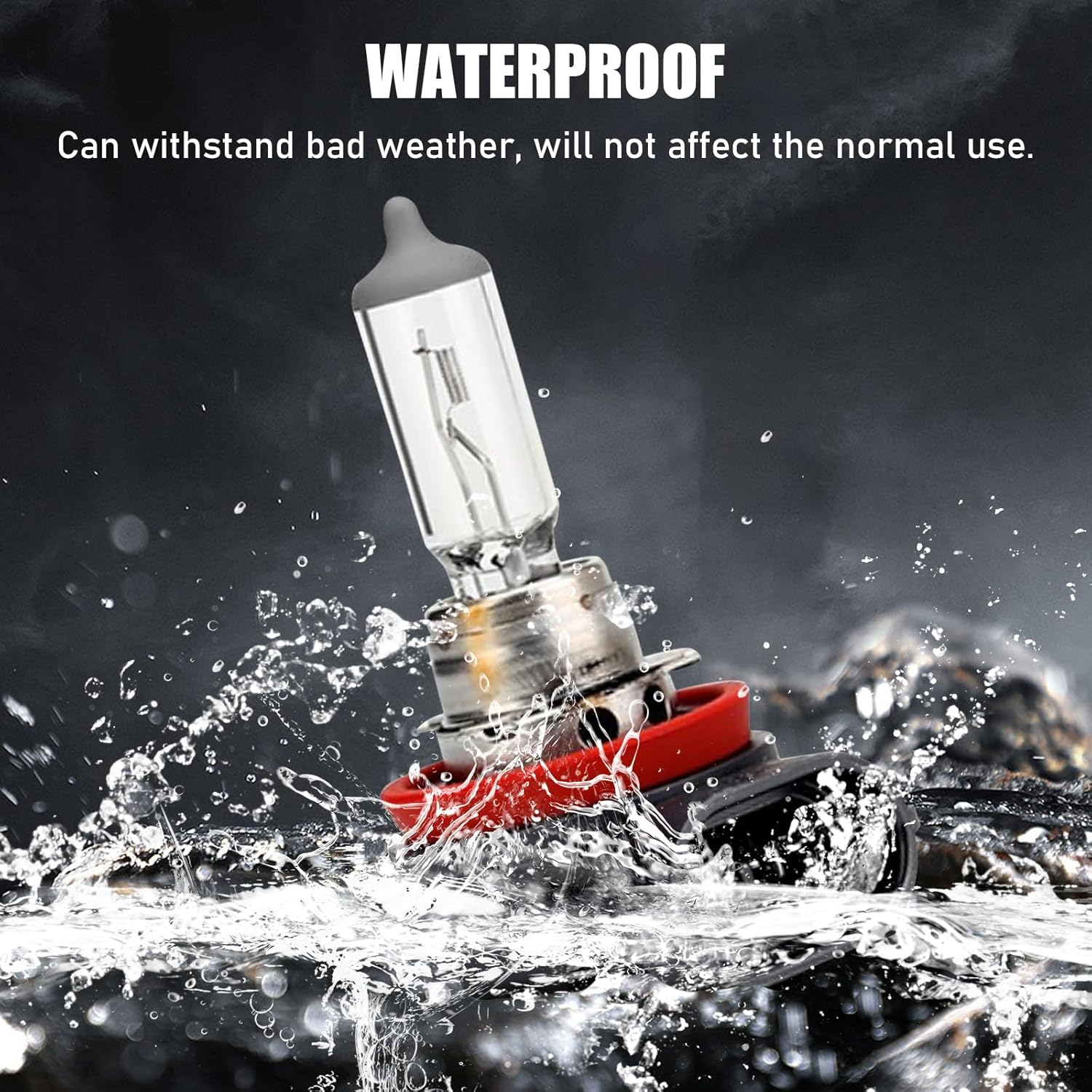 UGSHY 2 PCS H11 Automotive Halogen Bulb, 12V 55W 60,000 Hours Service Life High-Transmission Quartz Glass High Low Beam, Lighting Replacement Accessories, Compatible with Most Car Models (White) image number 2