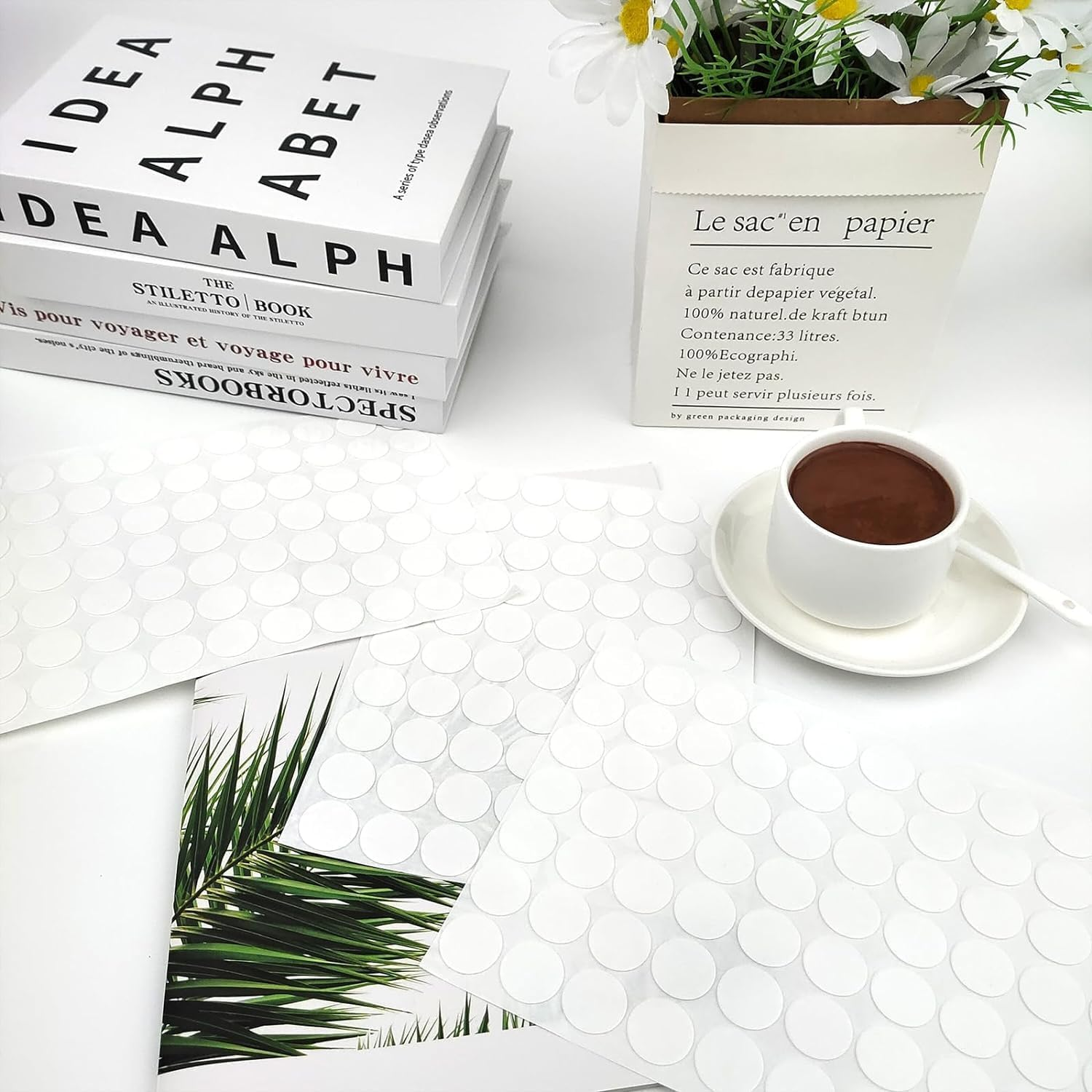 210Pcs Dot Stickers Glue Dots Transparent Sticky Dots Nano Double Sided Tape Mounting Putty Poster Sticky Tape for Hanging Pictures Poster Art Photography Party Decoration Wedding Birthday image number 6