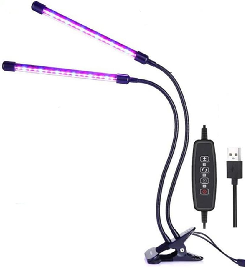 NUZAMAS 2 Tube Plant Lamp LED Plant Light 60 Leds 2 Heads Grow Lamp Plant Light Grow Lamp for Plants Dimmable LED Grow Light for Indoor Plants Gardening Greenhouse image number 3