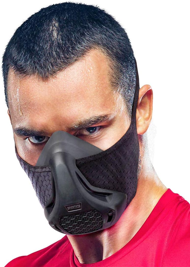 Sparthos Workout Mask - High Altitude Elevation Simulation - for Gym, Cardio, Fitness, Running, Endurance and HIIT Training [16 Breathing Levels]