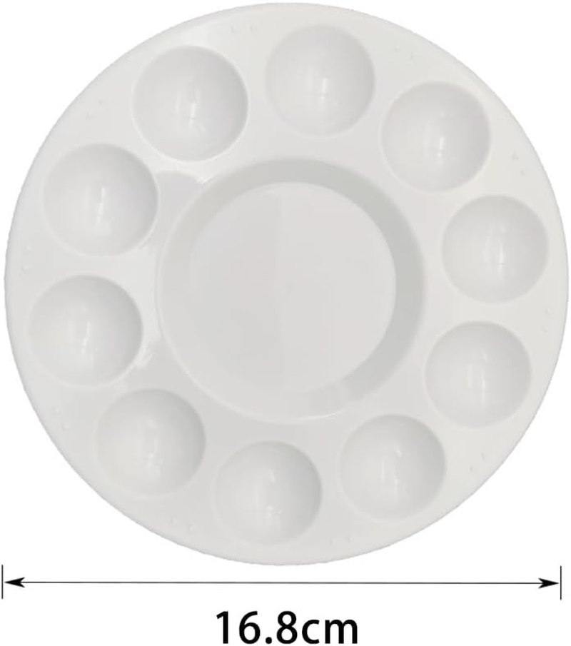 Paint Palettes for Kids, 12 Pack, 10 Wells, Plastic Art Paint Tray for Acrylic Painting image number 4