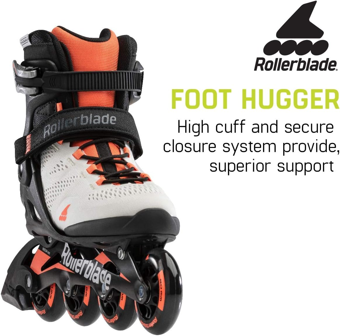 Rollerblade Macroblade 80 Women'S Adult Fitness Inline Skate, Grey and Coral, Performance Inline Skates image number 4