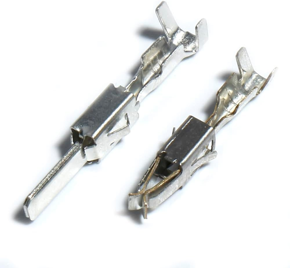 Aikoolwer Connector Pins Kit Terminal Pin Automotive 1.5Mm 3.5Mm Male Female Auto Electric Non-Insulated Plug Crimp Motorcycle ATV image number 5