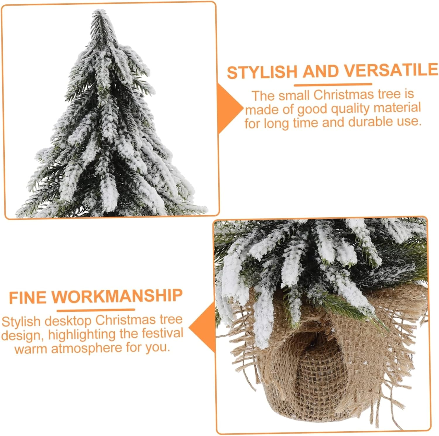 Decorative Scene Christmas Tree Lifelike Desktop Xmas Tree Decoration for Festive Home Decor Photo Props and Holiday Celebrations Compact Sturdy Material image number 3